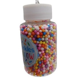 OnHoliday Blue Rainbow Sprinkles Cookie Decoration Jar Hanging Christmas Tree Ornament