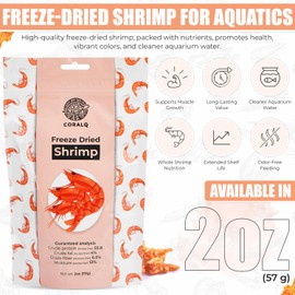 Freeze-Dried Shrimp Water Turtle Food – Nutritious Dried Shrimp for Turtles, Red Eared Slider & Aquatic Pets