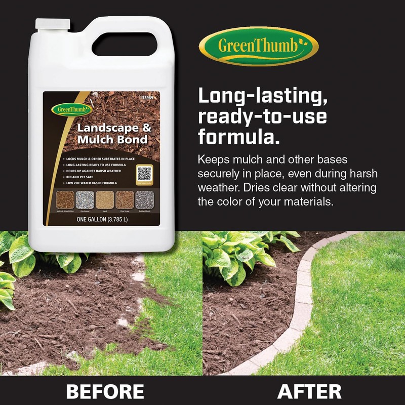 GreenThumb, Landscape and Mulch Bond, Mulch Glue for Landscaping, Rock,