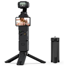 VRIG DJI Osmo Mini Tripod Desktop Stand with 1/4" Screw Smartphone Camera Gimbal Stand Folding Small Lightweight Hand Grip Portable Compact Micro Tripod Accessory for DJI Osmo Pocket3