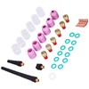 40Pcs TIG Welding Torch Accessories Kit Collet Alumina Nozzle Gas