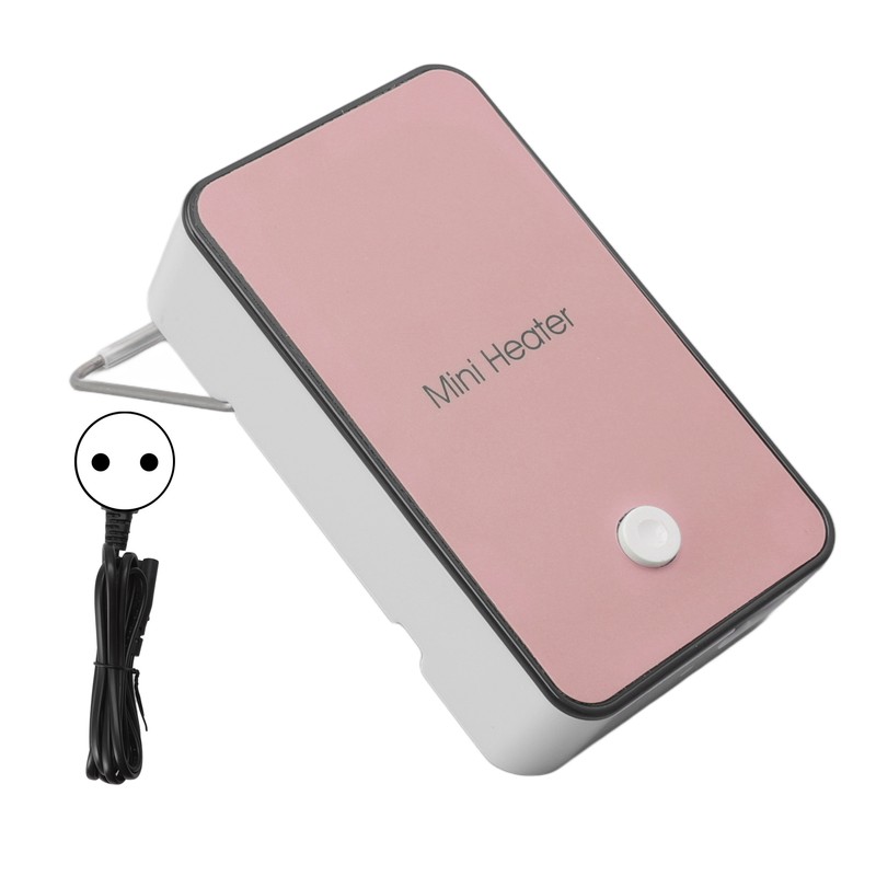 Mini Space Heater Pink Fast Heating Rotatable Holder Anti Slip