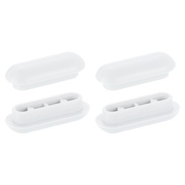 QUARKZMAN 4 Pieces Toilet Seat Buffers, Non-Slip Plastic Toilet Seat Buffers, Universal Buffer Toilet Lid Rubber Buffer for Home Hotel, White