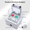 KERWINN Emergency Stop Button Box - Red and Green Momentary