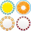 Yunox Diatomaceous Earth Coasters Round Retro Floral Pattern Set of