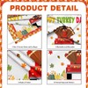 AIBIIN 7x5ft Thanksgiving Happy Turkey Day Banner Backdrop Pumpkin Turkey
