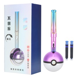 0.38mm Fountain Pen Set 2 Ink Cartridges Smooth Writing Signing Tool with Gift BoxPurple