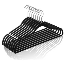 MOERKADA Big Clothes Hangers 50pack Non-Velvet Thin Plastic Hangers for Clothes -Heavy Duty Coat Hanger Set -Space-Saving Closet Hangers,Functional Non-Flocked Hanger