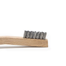 Osborn 54022SP Small Cleaning Stainless Steel Wire Angle Back Scratch Brush, 0.006" Fill Diameter, 1-7/16" Brush Area Length, 7-3/4" Overall Length