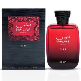RASASI Hawas Fire Eau De Parfum Spray 100ML(3.4 Oz) - Bold Long Lasting Arabian Perfume For Men With A Fiery Essence - Indulge In A Luxurious Perfume Men That Captures Masculine Elegance And Strength