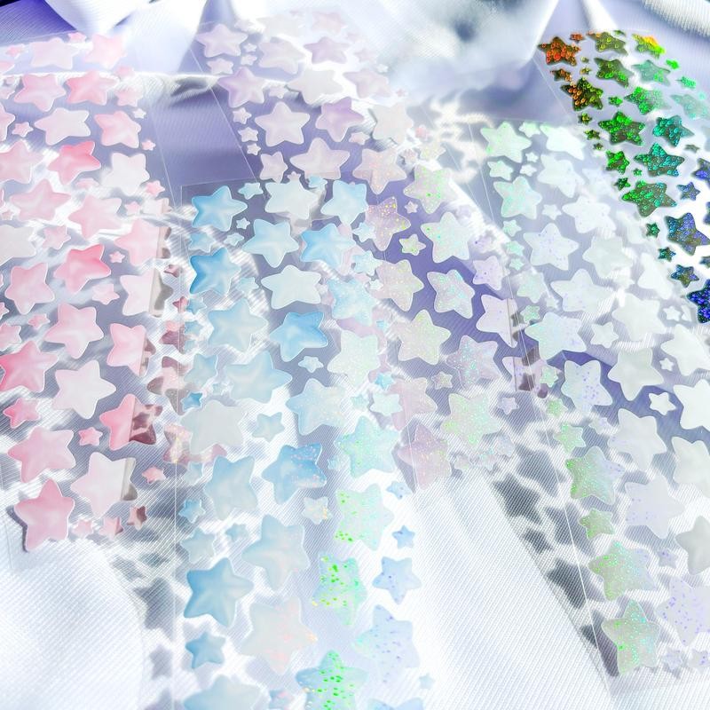 [borahstudio] Jelly Star Deco Sticker Sheet - Color: Blue