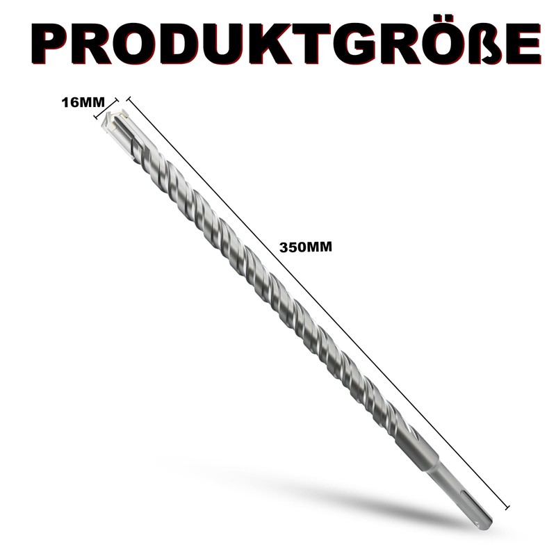 METOTY SDS Plus Drill Bit 16 mm x 350 mm,
