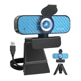 VDOR 1080P USB PC Webcam: Full HD Low-Light Wide Angle with Privacy Cover & Tripod – Plug and Play for Zoom/Skype/Teams – for Professionals & Gamers