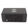 Wooden Digital Alarm Clock with Wireless Charging Black Adjustable Brightness