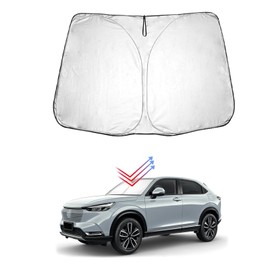BIBIBO Auto Sonnenschutz mit UV Schutz Kompatibel mit Vezel 2. RV-Serie 2021-2024, HONDA HR-V 3. Generation HR-V e:HEV 2022-2024, Auto Sonnenschirm für Frontscheibe, Hitzeschutz Auto gegen UV-Strahlen