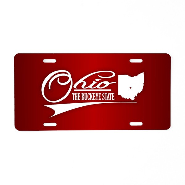 CafePress Ohio State of Mine Aluminum License Plate, Front License