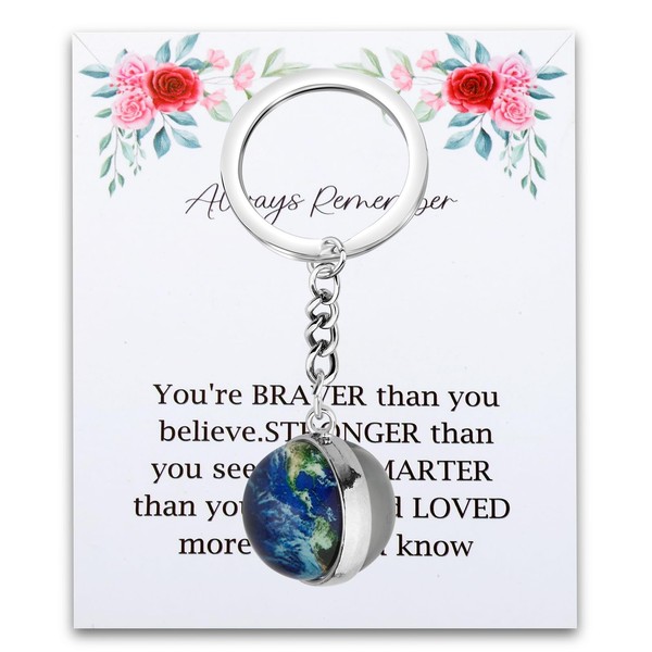 BNQL Solar System Planet Earth Keychain Earth Luminous Accessories Keyring