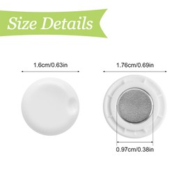 UFURMATE 10Pcs Magnetic Race Bib Clips Marathon Race Number Holder Running Bib Magnets Buckles Fixing System Safety Lock Fasteners for Securing Running and Cycling Numbers (White)