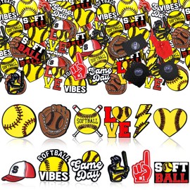 Knitgrip 60 Pcs Baseball Softball Soccer Football Lapel Pins Bulk Sport Enamel Pin Gift for Hat Shirt Backpack Sport Lover Player Award Gift 12 Styles(Softball)