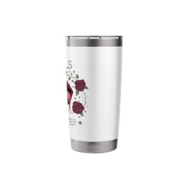 Bad Girls Taste Better Vampire Lips Gothic Floral Stainless Steel Insulated Tumbler