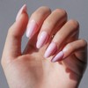 YEFIUO French Tip Press on Nails Short Almond - Spring
