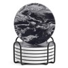 LIFVER Coasters Set of 6, Coasters for Drinks Absorbent Stone