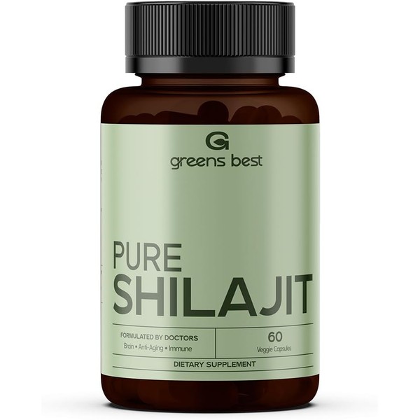 GREEN'S BEST Pure Himalayan Shilajit Capsules – Organic Fulvic Acid