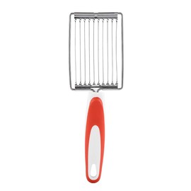 Luncheon Meat Cutter, Stainless Steel Luncheon Meat Cutter Tomato Slicer Fruits Cutter Luncheon Meat Slicer with Handle Cheese Boiled Egg Ham Tomato Serrated Slicing Knife (Orange)