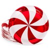 JarThenaAMCS 40Pcs Christmas Paper Plates Foil Red Candy Cane Stripe