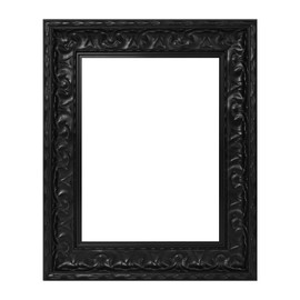 FOLKOR Antique French Canvas Frame for 24x32 Oil Paintings Diamond Art Prints, 2.6" Wide DIY Wood Gallery Wall Frame for Coffee Book Shop Dining Room Kitchen Decor, No Back & Glass (Black)