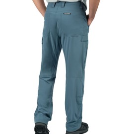 KastKing Wind Crest Fishing Hiking Pants, Water Repellent Lightweight Mens Travel Climbing Pants, UPF 50+ Stretch Material Slate Blue