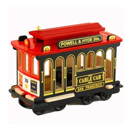 City-Souvenirs Musical San Francisco Cable Car Wooden Replica 6 Inches