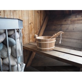 HSE Cedar Sauna Bucket & Ladle (4L, Red Cedar)