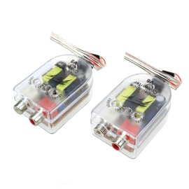 AUTUT 2 Pcs High to Low Speaker Impedance Converter Audio Signal Adapter