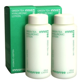 Innisfree Green Tea Hyaluronic Acid Lotion 170ml x2 / 이니스프리 그린티 히알루론산 로션 170ml x2개