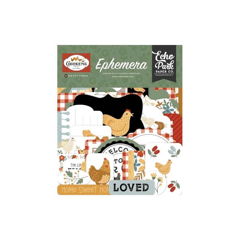 Echo Park Paper Chickens Ephemera, Various