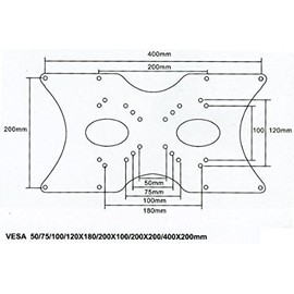 RiteAV - VESA Adapter Mount for LCD & Plasma VESA 400-50/75/100/120/180/200/400mm