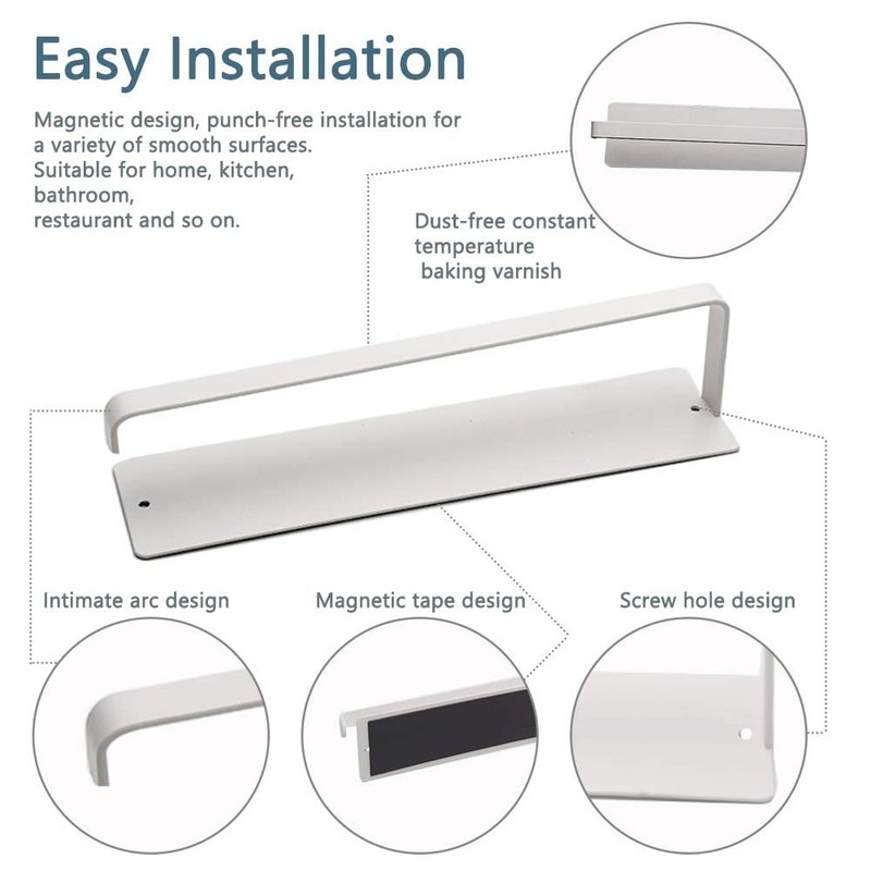 Soporte magnético para papel multifuncional, rollo de papel para cocina,