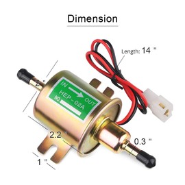 ADPOW Universal 12V Electromagnetic Fuel Pump Fuel Pump with 8mm Mounting Bolt for Light Vehicles, Cars, Ships, Classic Cars, Repair, Carburetor Vehicles, Construction Machinery, Agricultural