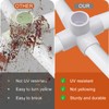 Litoexpe 4 Pcs 1/2 Inch 5 Way PVC Fitting Elbow