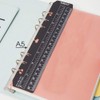 A5 Ruler Plastic Notebook Binder Ruler for Refillable 6-Ring Binder