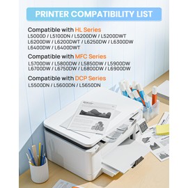 Compatible TN850 High Yield Toner Cartridge Replacement for Brother TN850 TN 850 TN-850 TN820 TN 820 Toner Cartridge to use with HL-L6200dw HL-L6200dwt MFC-L5900dw MFC-L5850dw MFC-L5700dw (4 Black)