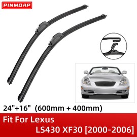 2 Wipers 24" 16" Front Wipers Replacement Fit for Lexus LS430 XF30 2000-2006, Windshield Wiper Blades Original Equipment Wiper Blade, That Meet OEM Quality Easy DIY Install Premium All-Season