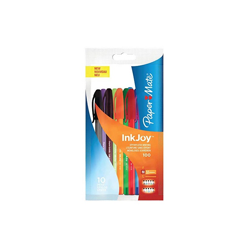 Paper Mate"InkJoy 100" Assorted Ball Pen (Pack of 8)