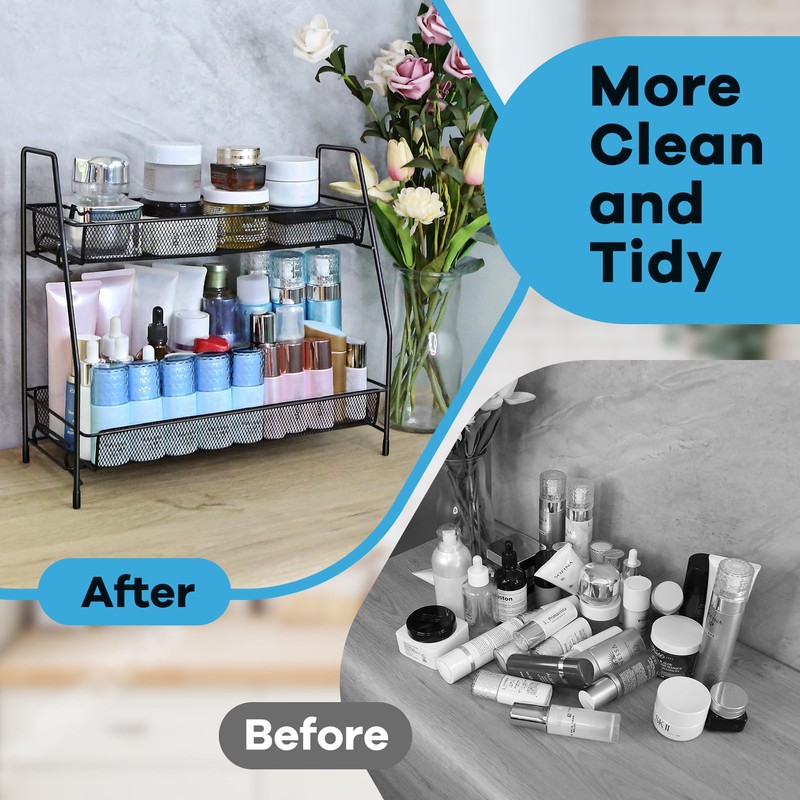 2 Tier Spice Racks Organiser – Free Standing Storage Organizer