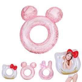 70cm Pink Minnie Inflatable Swimming Ring Pool Ring for Kids,Girls Rubber Rings for Pool Toys,Inflatable Swim Ring Pool Floats,Floating Ring Pool Inflatables for Swimming Pool Summer Beach Water Party