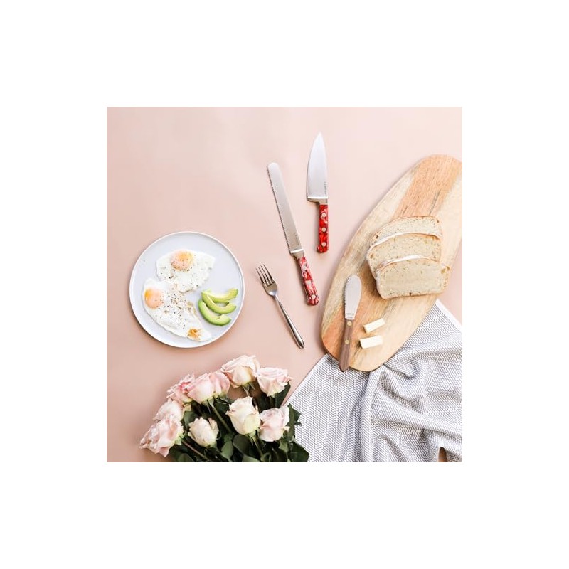 Lamson 3" Sandwich Spreader, Wave Edge with Walnut Handle