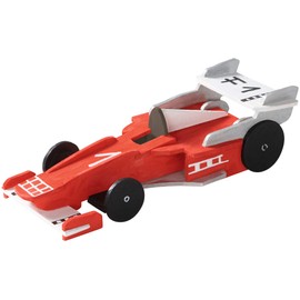 Pebaro 352/4S Laubsägevorlage Rennwagen 3D, 3mm Sperrholz DIN A 4, Auto Motiv vorgedruckt, aussägen mit Laubsägebogen, basteln, anmalen, fertig, Laubsägen, Basteln mit Holz, Geschenkidee