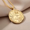 Medal Florence Nightingale Hecate 18K Gold Plated Coin Necklace,Merit Medallion