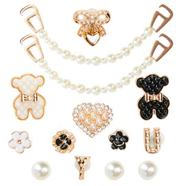 CityComfort Clog Charms, Mixed Shoe Decoration Charms Clog Chains Multipack (Gold/Multi)